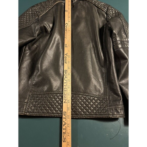 Lika Rulla Collection Kids Youth Faux Leather Jacket Coat Sz 11/12 Zipper Brown - Picture 6 of 7